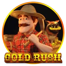 ปกเกมสล็อต Gold Rush รูปคนงานเหมืองที่หน้าเว็บ GClub นำมาแสดง